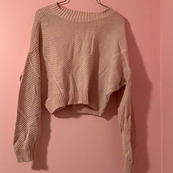 Abound cropped pink sweater - Picture 1 of 4
